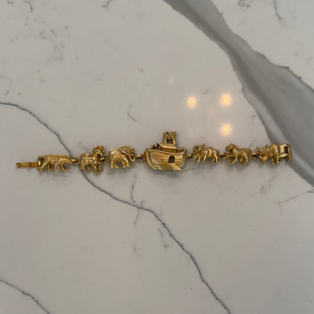 Noah’s Ark Gold Tone Bracelet